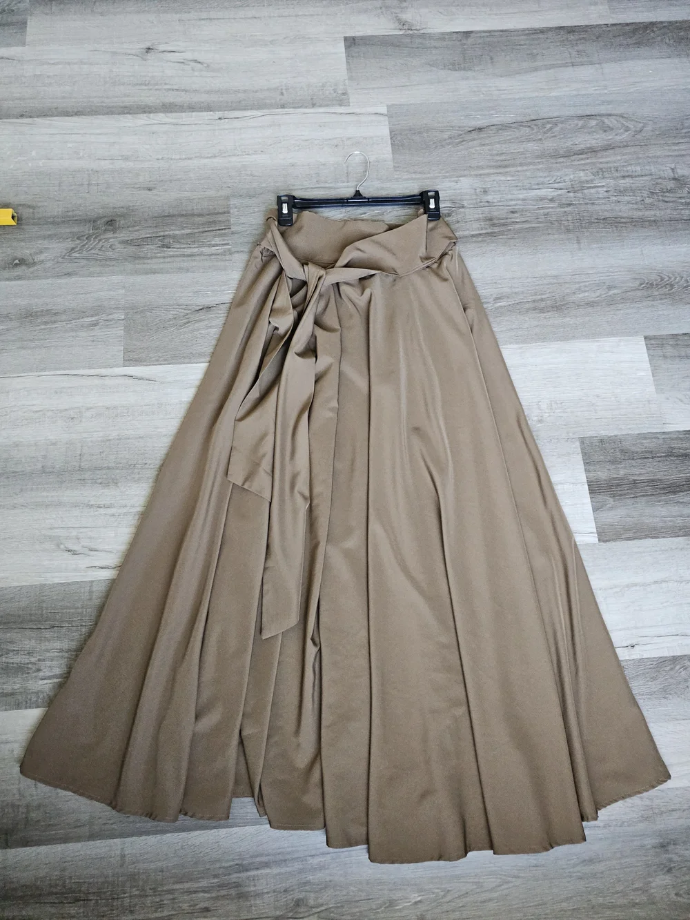 SHEIN Chic Coffee/Brown Maxi Skirt with Waist Tie - Size XL